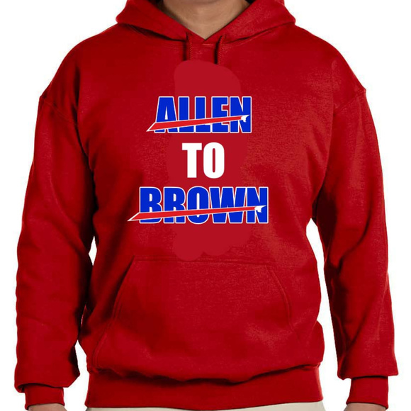 Josh Allen Buffalo Bills Collage Hooded Sweatshirt - Circle The Wagons Fan Hoodie, Available In Multiple Sizes